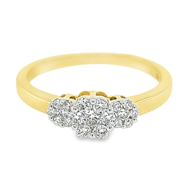 Met diamant 0.03 crt. - Solitair - Hutjens Diamond - 14k Geelgoud