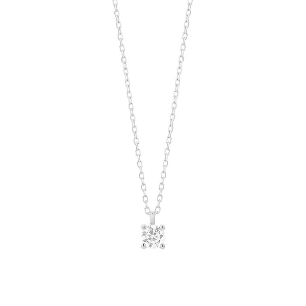 Met diamant -  0.15ct. - 4 poot chaton - Hutjens Diamond - 18k Witgoud