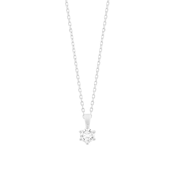 Met diamant -  0.20ct. - 6 poot chaton - Hutjens Diamond - 18k Witgoud