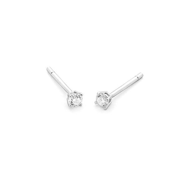 0.25ct. - 4 poot chaton - Hutjens Diamond - 18k Witgoud