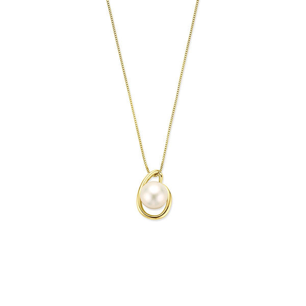 Parel 8mm - Hutjens - 14k Geelgoud