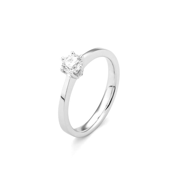 Met diamant 0.40crt. - Solitair - Hutjens Diamond - 18k Witgoud
