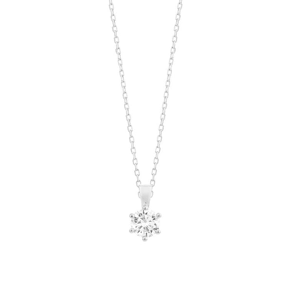 Met diamant -  0.40ct. - 6 poot chaton - Hutjens Diamond - 18k Witgoud