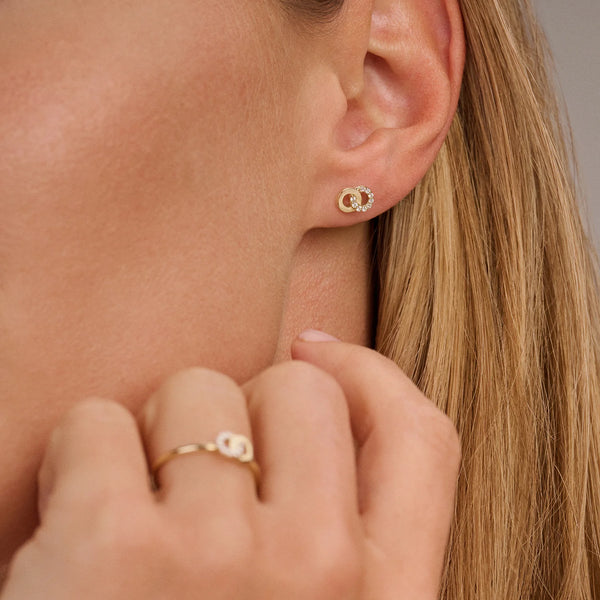 Oorstekers - Blush - 14k Geelgoud