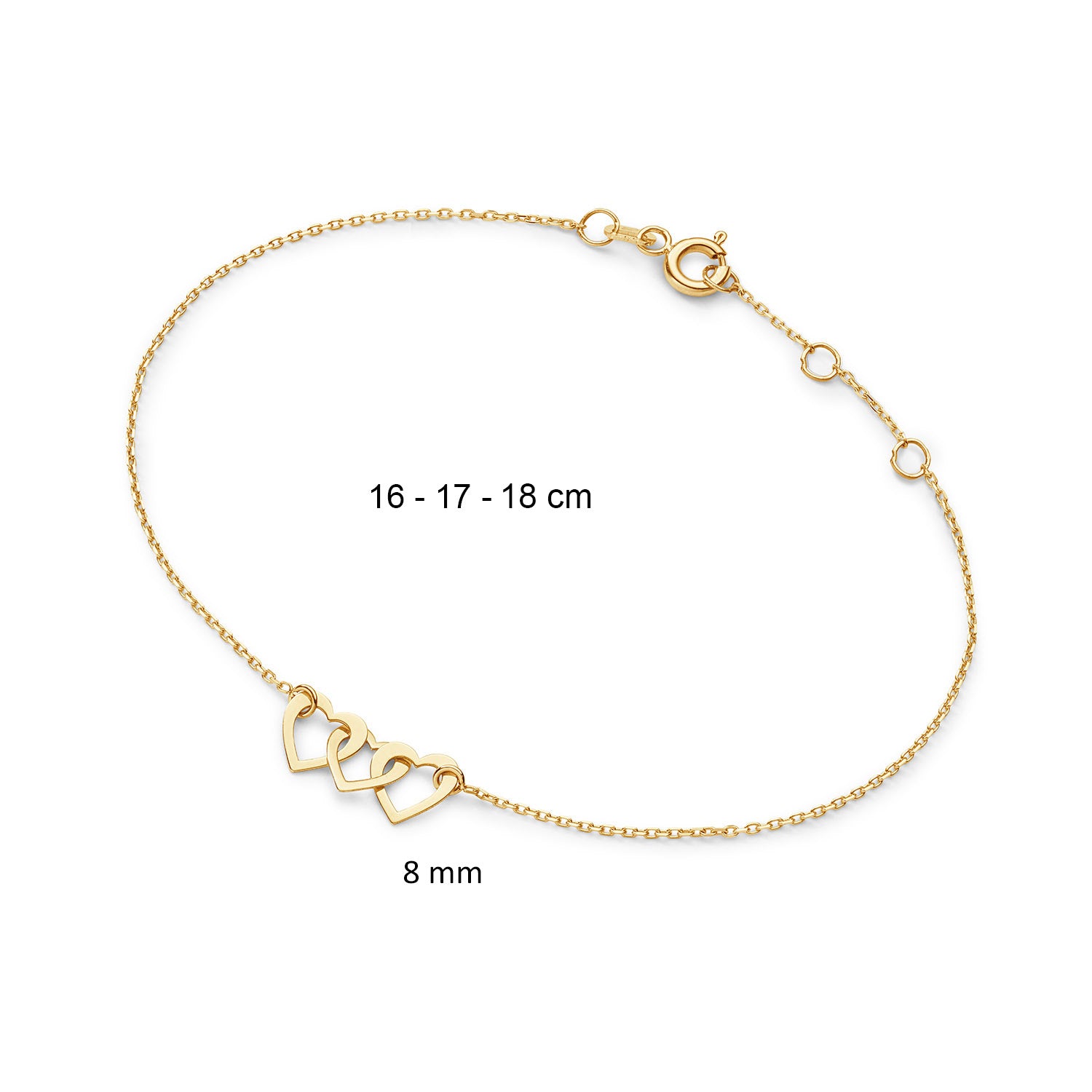 Moving Love Bracelet - Jackie - 14k Geelgoud