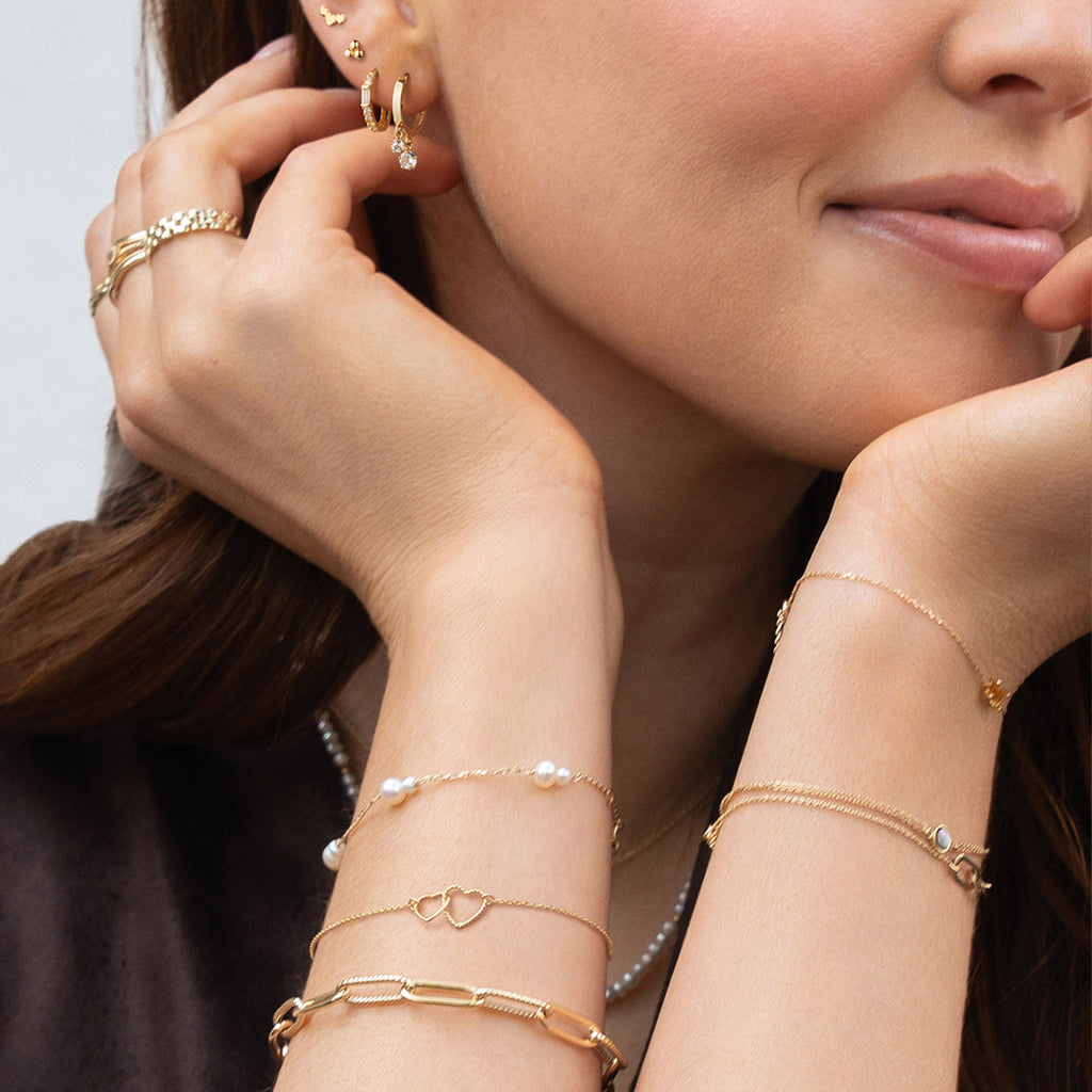 Connected Love Bracelet - Jackie - 14k Geelgoud