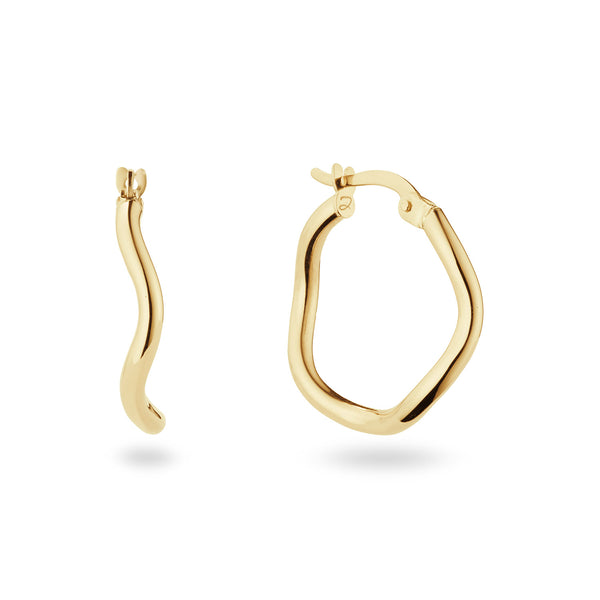 Waterfront Hoops - Jackie - 14k Geelgoud