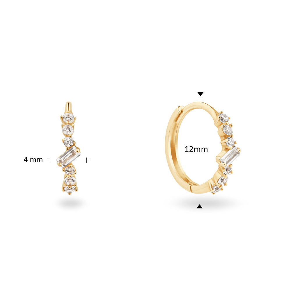 Clifton White Topaz Hoops