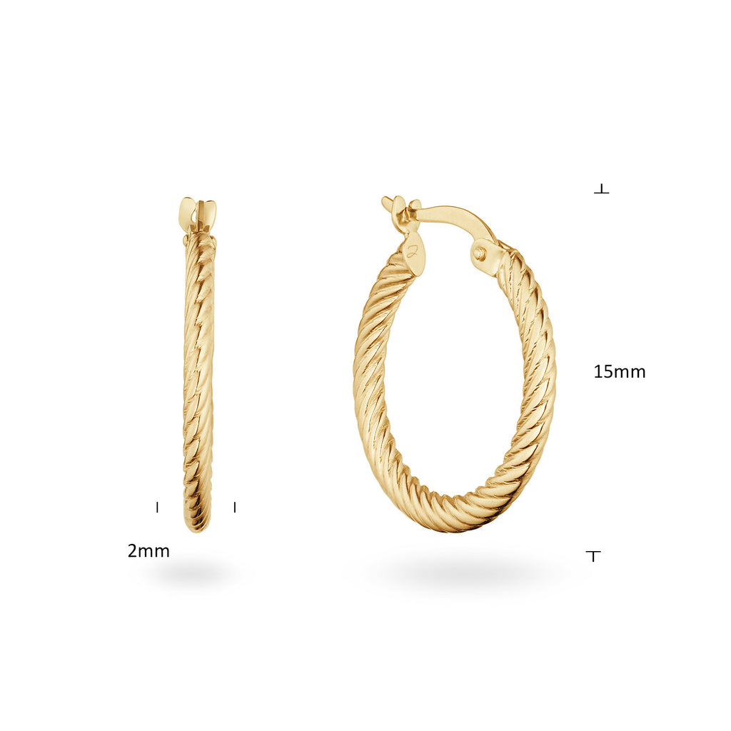 Africa Hoops S - Jackie - 14k Geelgoud
