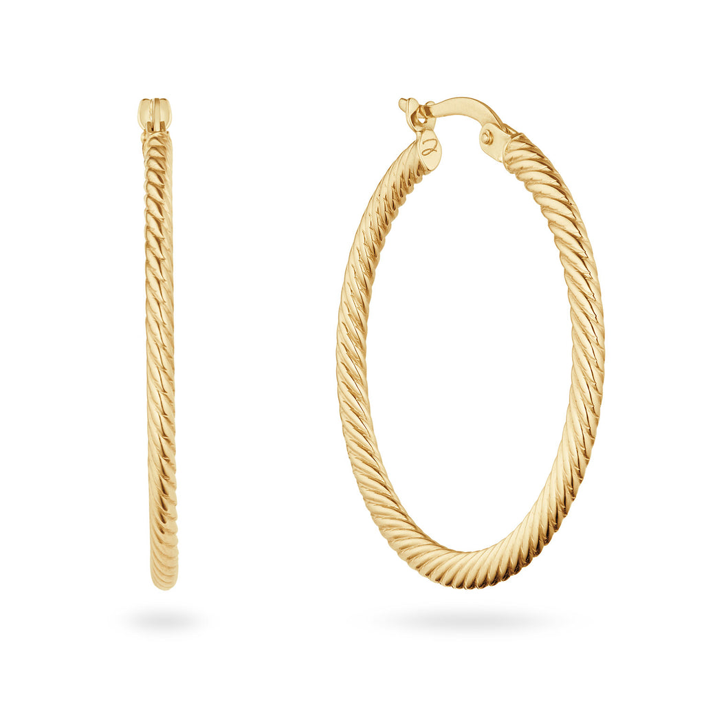 Africa Hoops L - Jackie - 14k Geelgoud