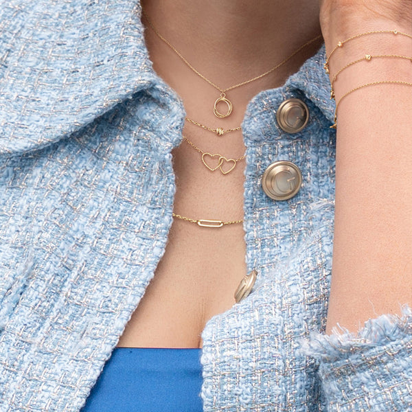 Connected Love Necklace - Jackie - 14k Geelgoud