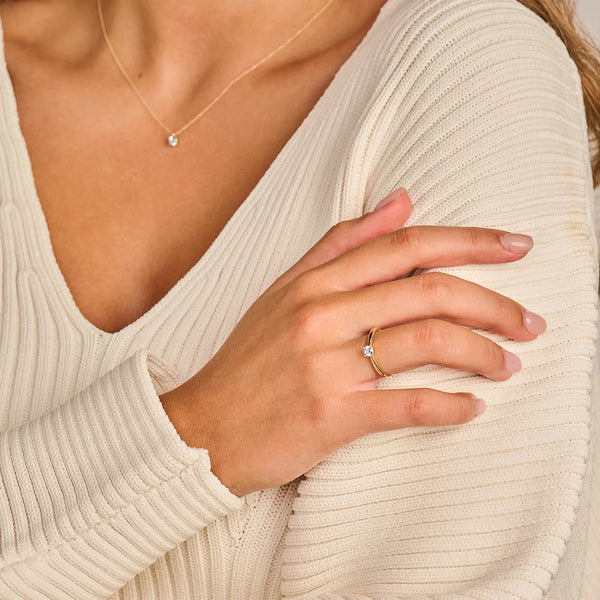 Ring - Blush Lab Grown - 14k Geelgoud