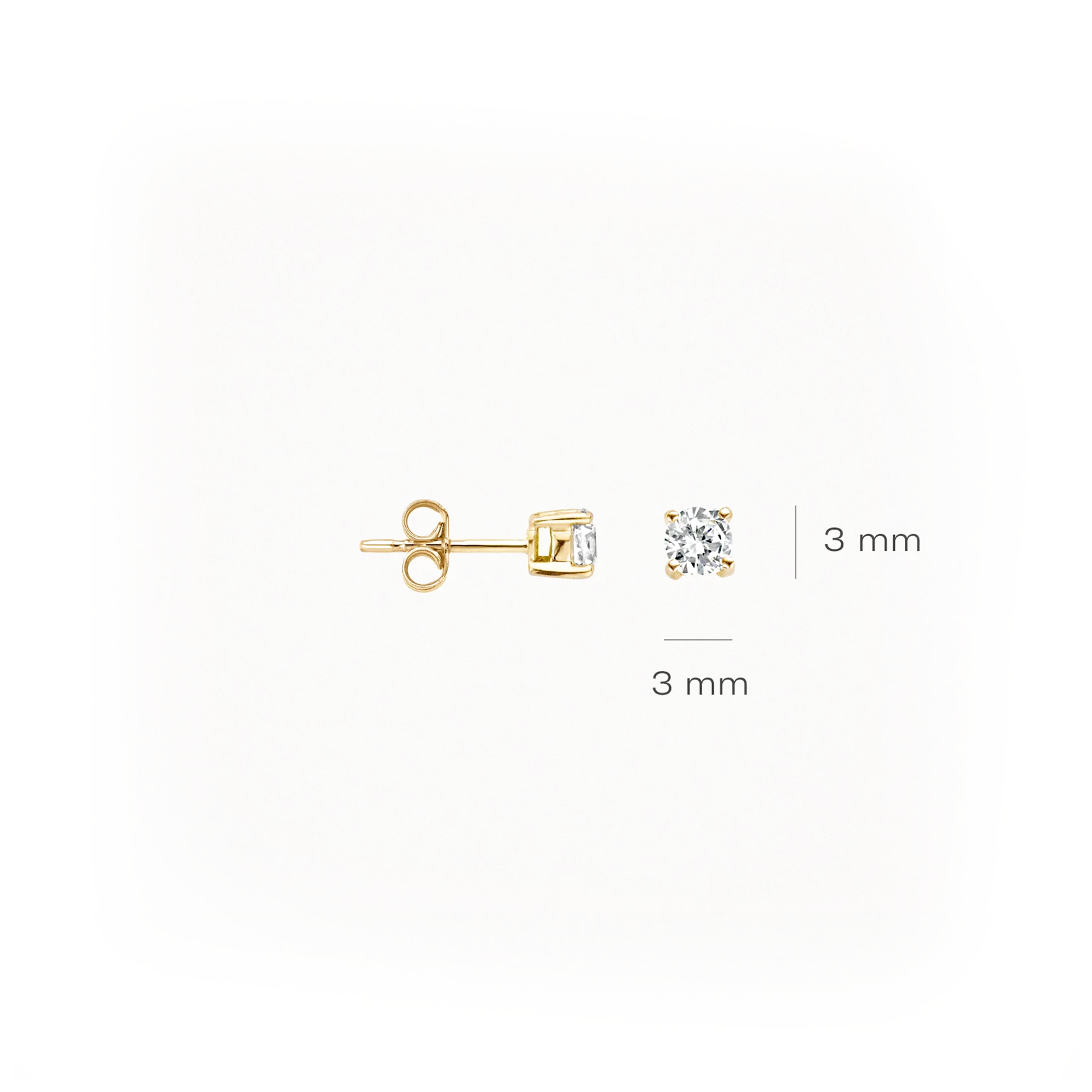 Oorstekers - Blush - 14k Geelgoud