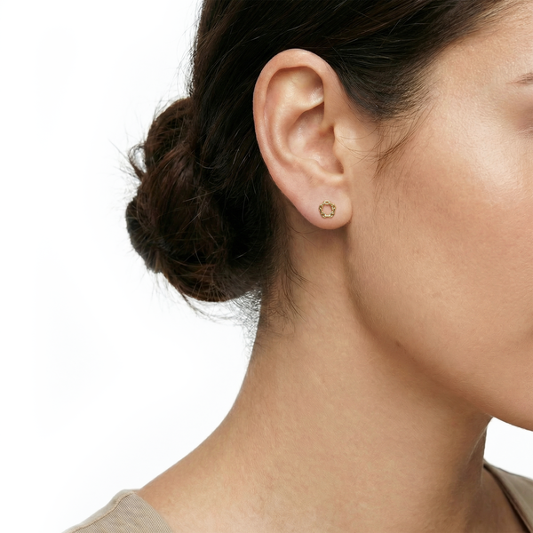 Baia Link Studs - Jackie - 14k Geelgoud