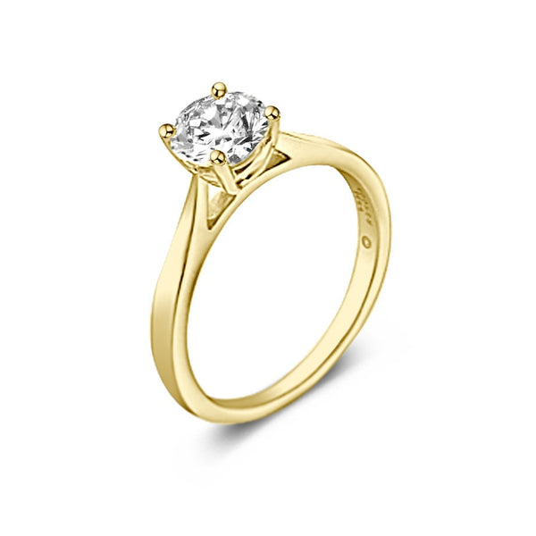 Illusion met diamant 0.10ct + 0.88ct - Antonellis - 18k Geelgoud