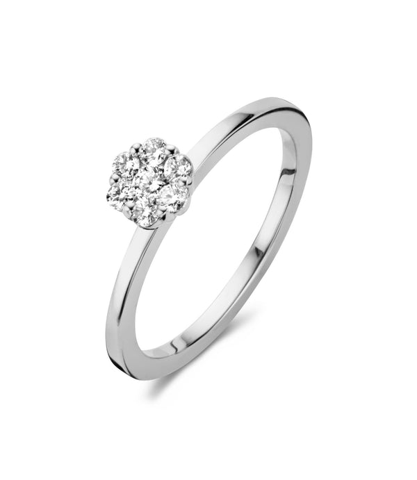 Luna met diamant  0.20ct - Antonellis - 18k Witgoud