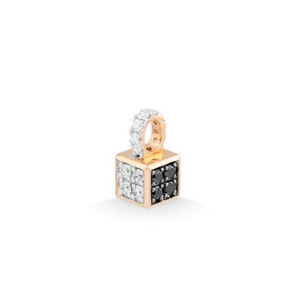Met witte en zwarte diamanten - Iris Cube - Ponte Vecchio - 18k Roségoud