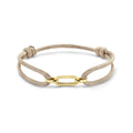 Armband satijn beige - Hutjens - 14k Geelgoud