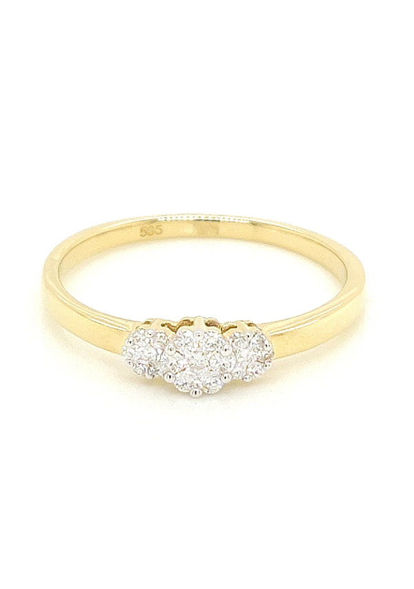 Dames met diamanten 0.20 crt. - Diamond - Hutjens Diamond - 14k Geelgoud