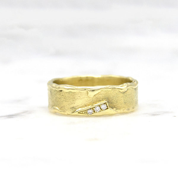 Geelgouden ring met diamanten - Grillo - Hutjens Grillo - 14k Geelgoud