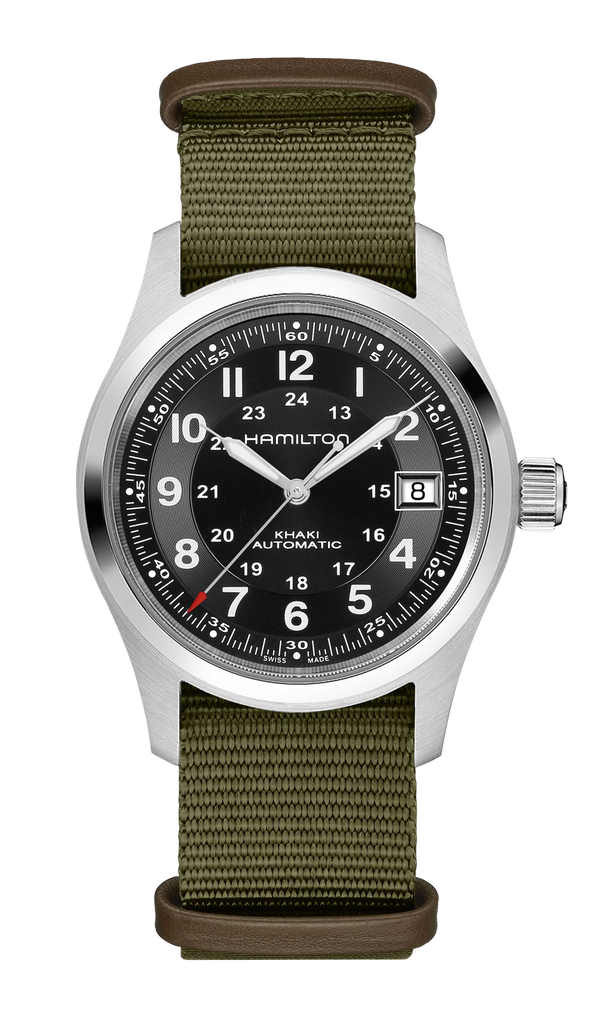 Khaki Field Auto - Hamilton - Roestvrij Staal - HAM037