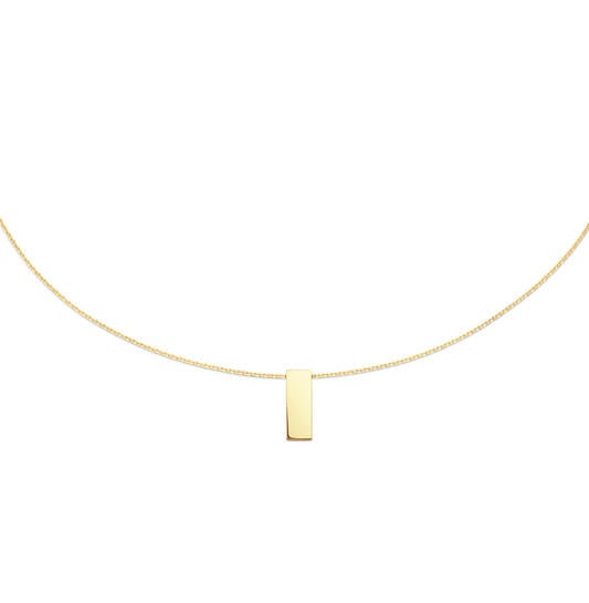 Engraving Bar Necklace - Jackie - 14k Geelgoud