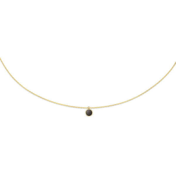 Black Agate - Jackie - 14k Geelgoud