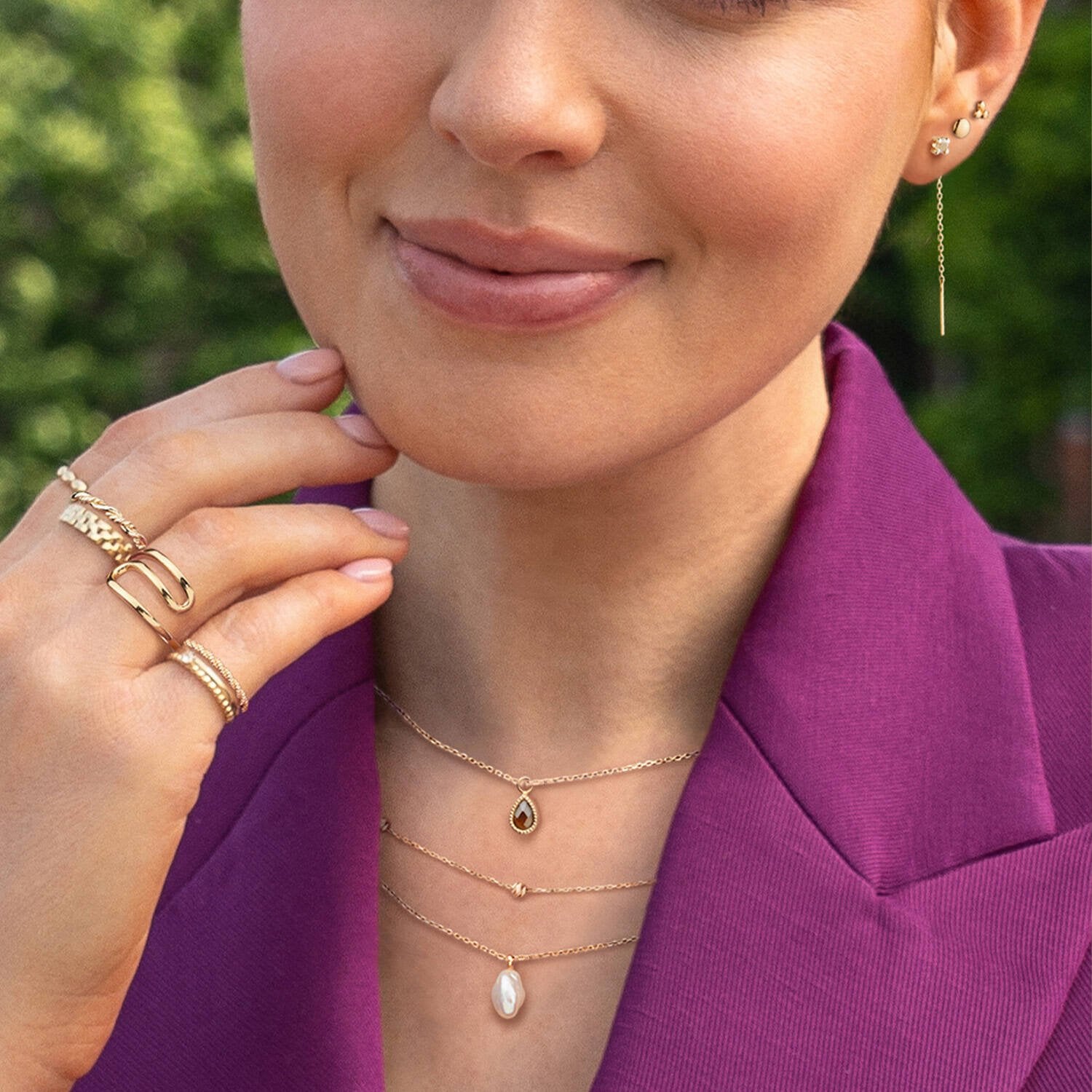Amstel Smoky Quartz ketting