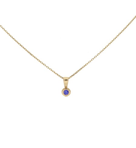 Met Saffier - Jackie - 14k Geelgoud