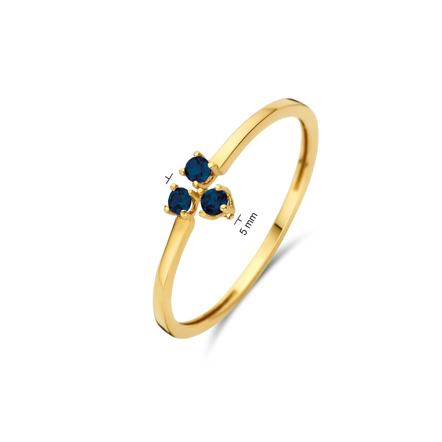 Triangle Sapphire Ring
