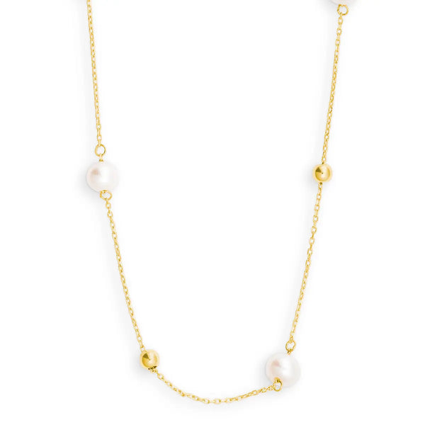Parel collier - Hutjens - 14k Geelgoud