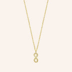 [M2044-3S3-S38S40S42] Infinity Necklace (Yellow Gold Plated)