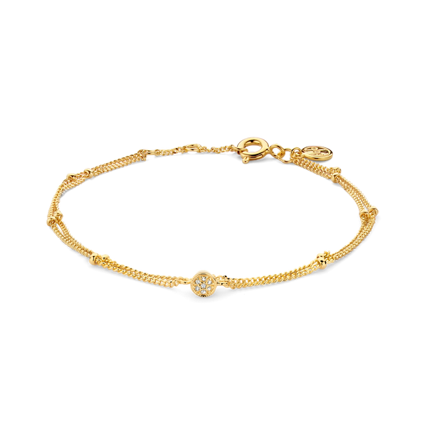 Zilveren armband goudkleurig verguld - First Beaded - Diamanti Per Tutti - Sterling Zilver 925