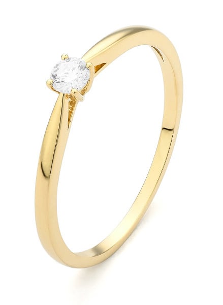 Met diamant 0.05 crt. - Solitair - Geelgoud - Hutjens Diamond - 18k Geelgoud